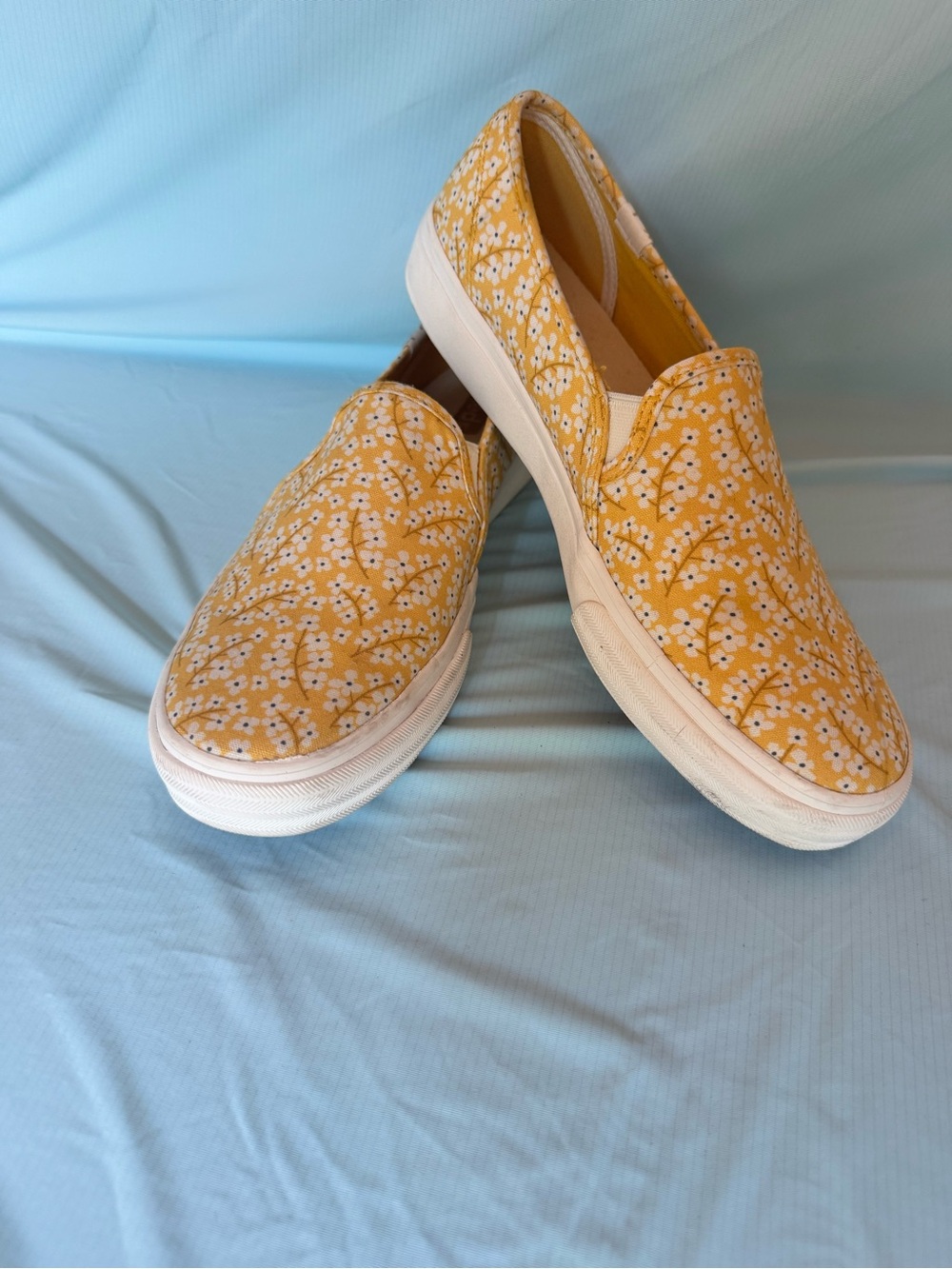 Keds Women's Yellow Floral Slip-On Canvas Sneakers